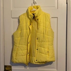 Yellow New York and company puffer vest